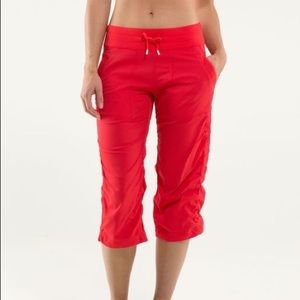 NWT Lululemon Studio Crop (Love Red)